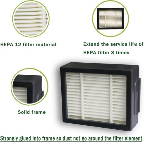 iRobot - 6 Pack HEPA Vacuum Filters Replacement - Compatible with Roomba i, j & e Series
