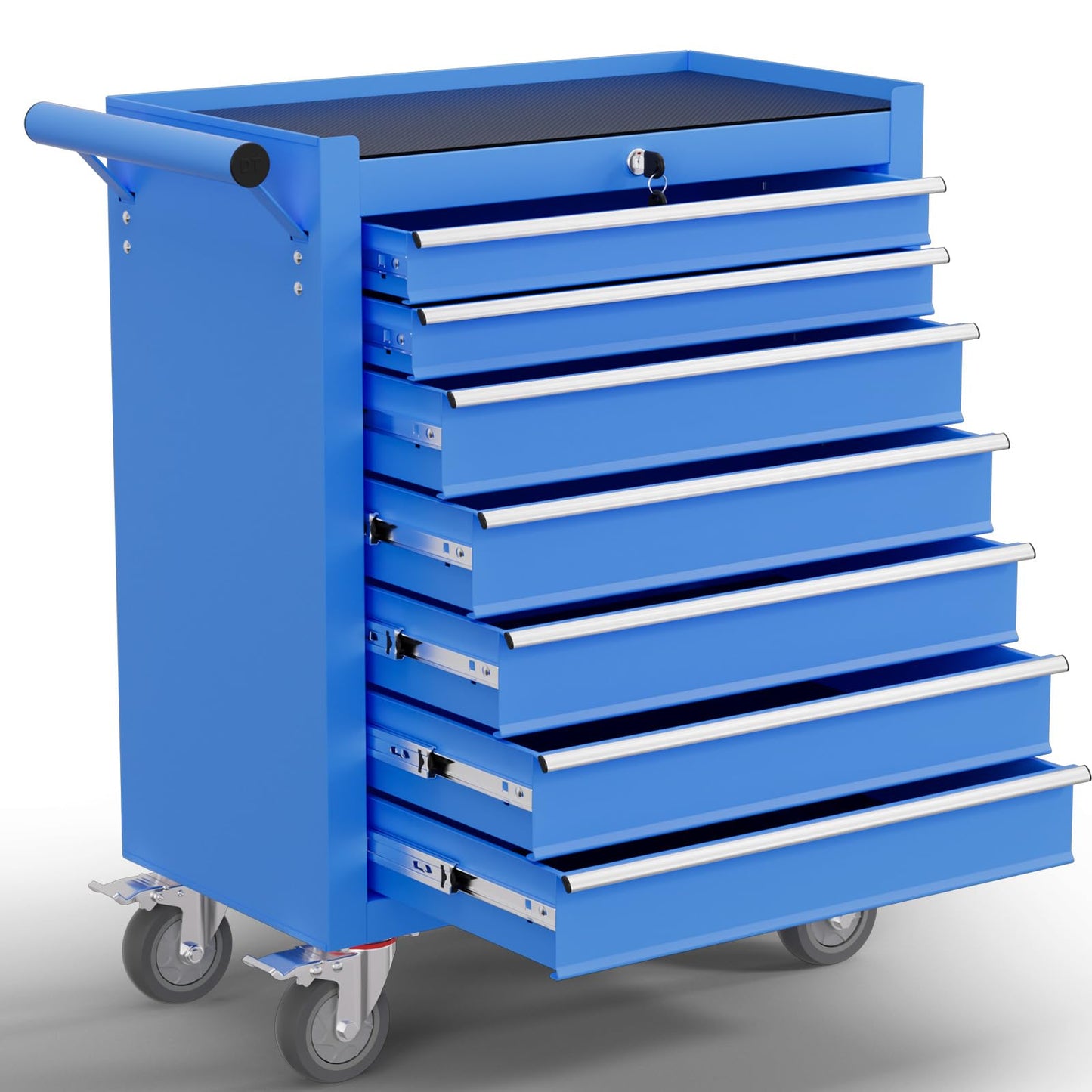 Gymplis 7-Drawer Tool Chest,Rolling Tool Cart with Wheels,High Capacity Tool Cabinet with Locking System for Garage, Warehouse, Workshop-Blue