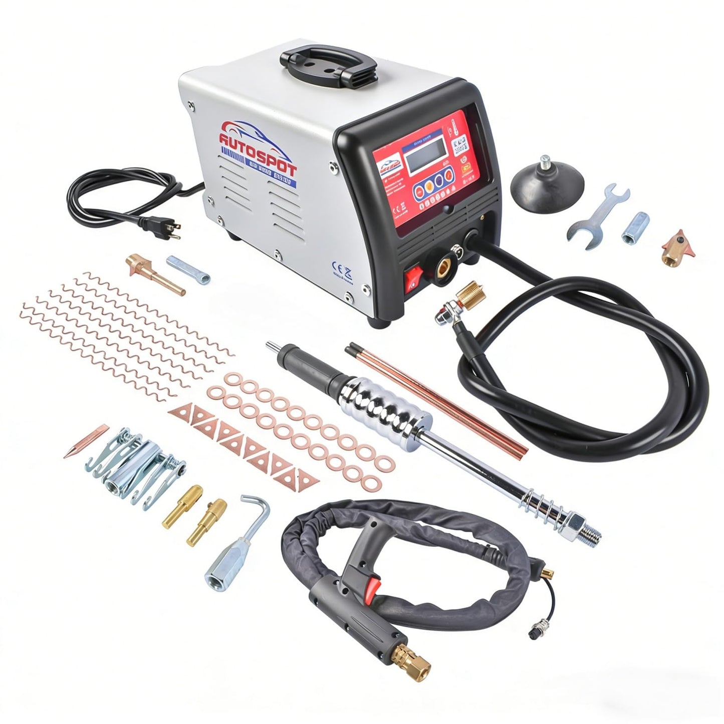 Spot Welder Dent Puller, 110V 3KW Stud Welder Machine, Panel Spot Welder Puller,9 Models Spot Welding Machine for Car Body Dent Repair, Stepless Adjustment, Mixizap