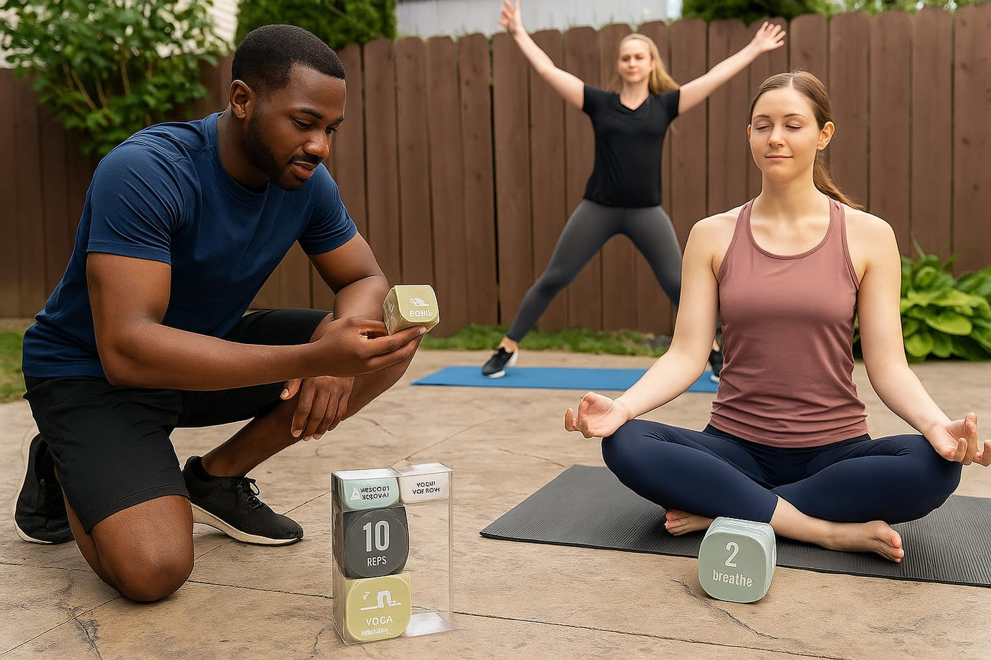 Yoga & Exercise Dice Set – Workout Dice for Home Fitness, HIIT, Strength Moves, Cardio, Stretching & Breathing | Fun Random Generator for Women, Men, Couples, Beginners&Trainers(Special Edition)
