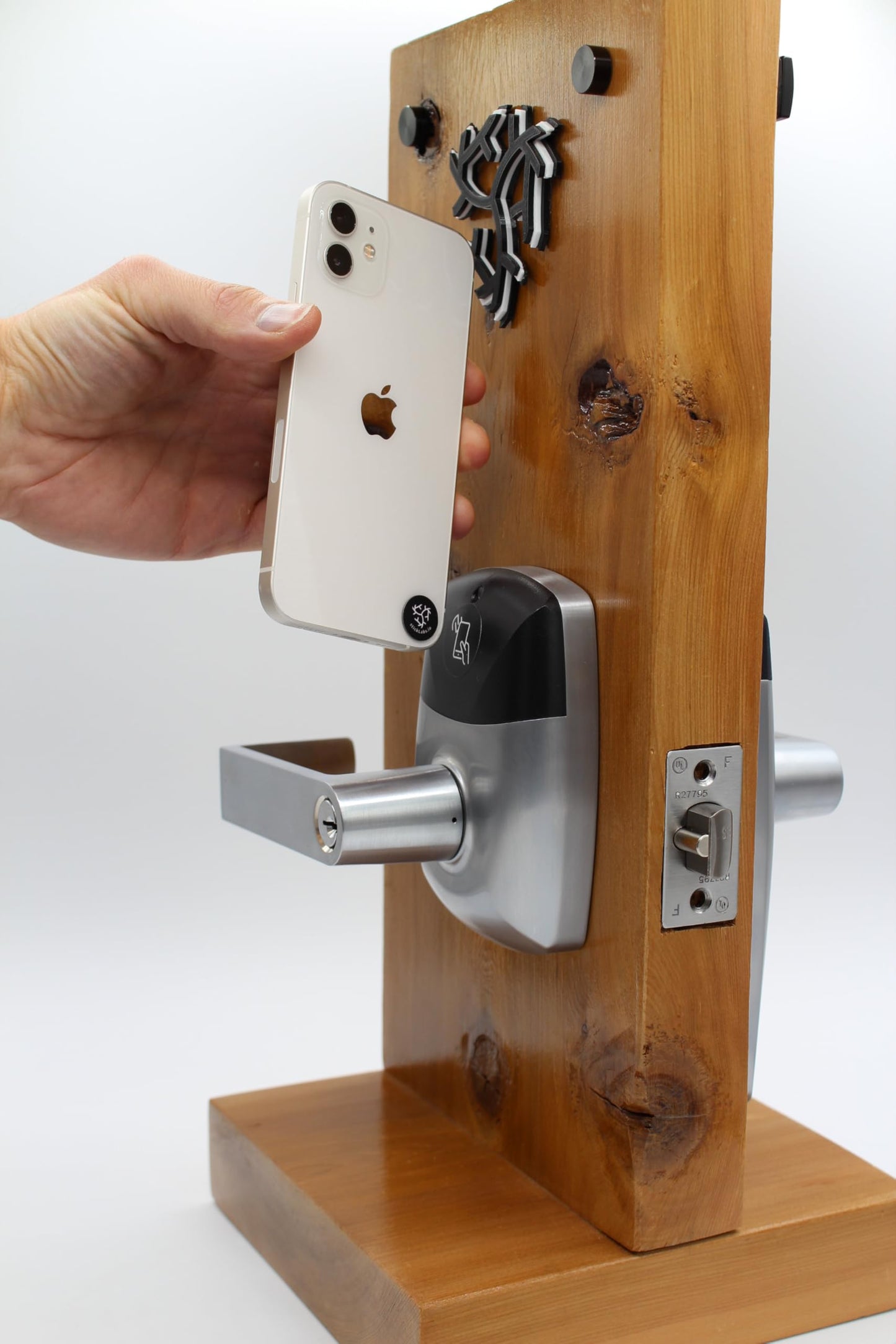 RFID Commercial Lever Door Lock, Access Control System App, Includes 2 NFC keycards (Left-Hand)