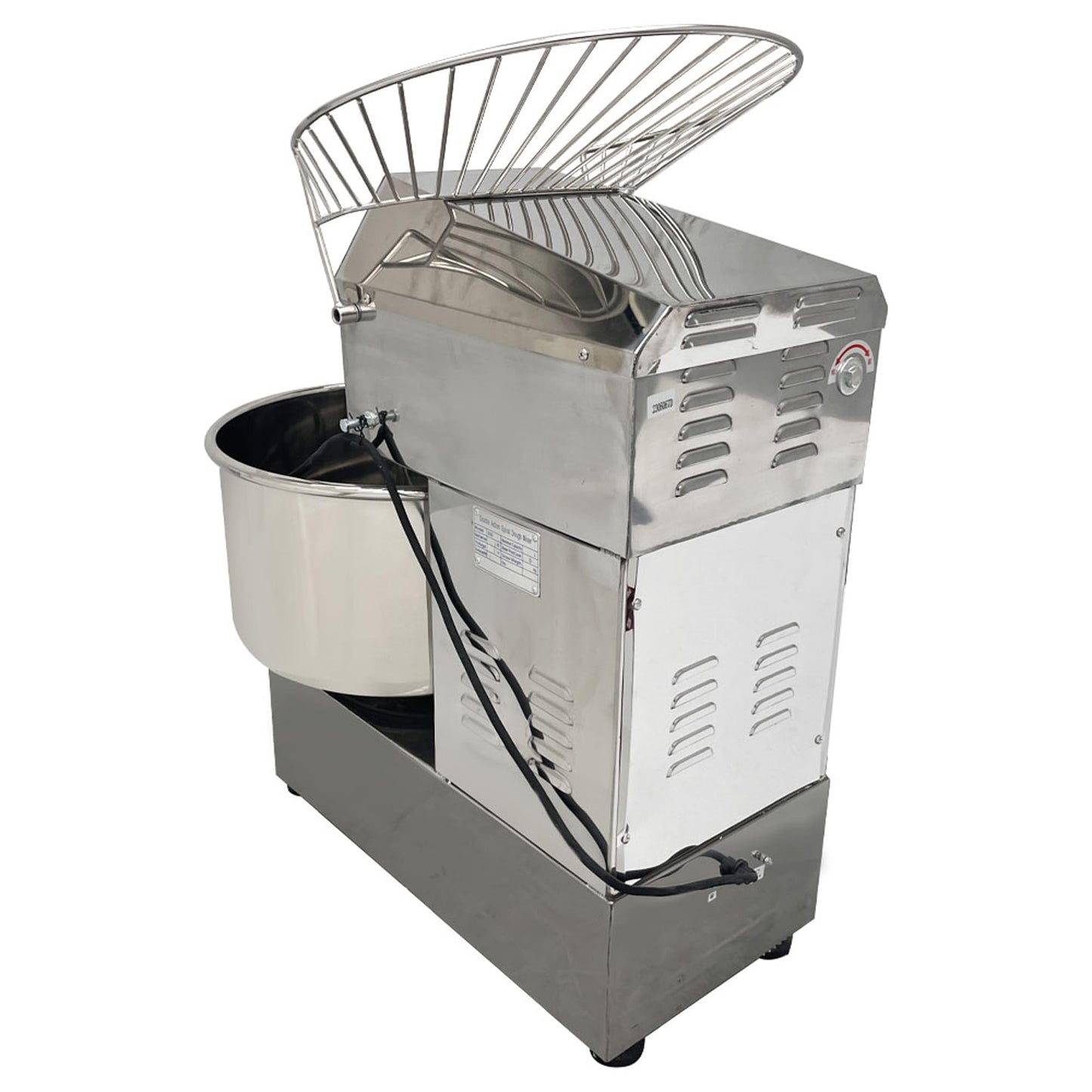 TECHTONGDA Commercial Dough Mixer 50L Food Mixer Stainless Steel Stand Mixer Dual Rotating Dough Kneading Machine with Double Speed Heavy Duty Pizza & Bread Dough Mixer for Restaurant Pizzeria 110V