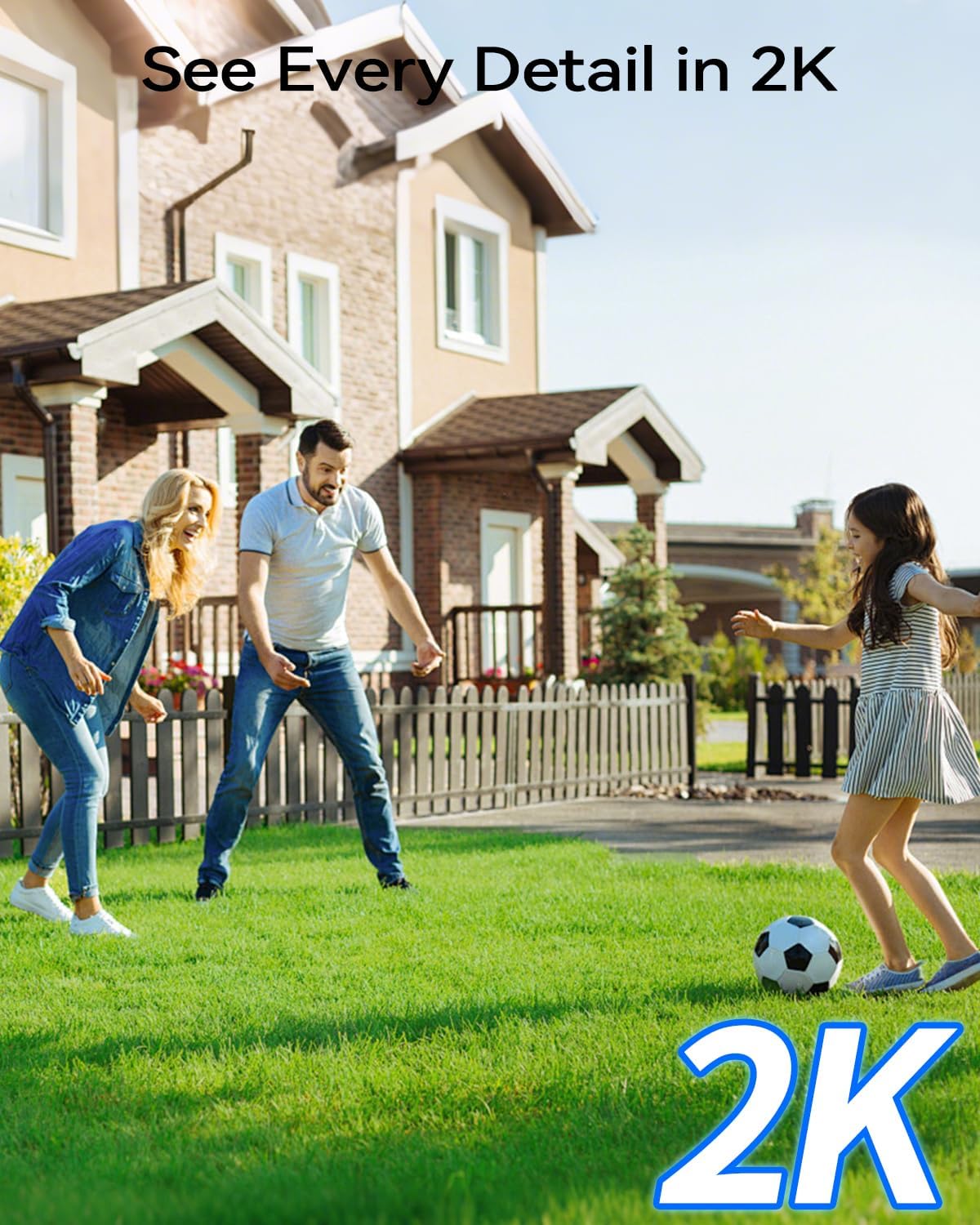 KKB 2K 2.4G iCam365 2 Security Cameras Wireless Outdoor, Magnetic Mount, WiFi Battery Powered Camera for Home Security