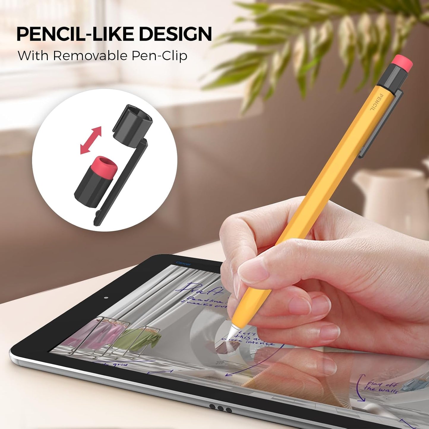 TRONWIN 1st 1st Pencil Case for Apple Pencil Generation Sleeve Silicone Protective Cover Skin with Sturdy Clip
