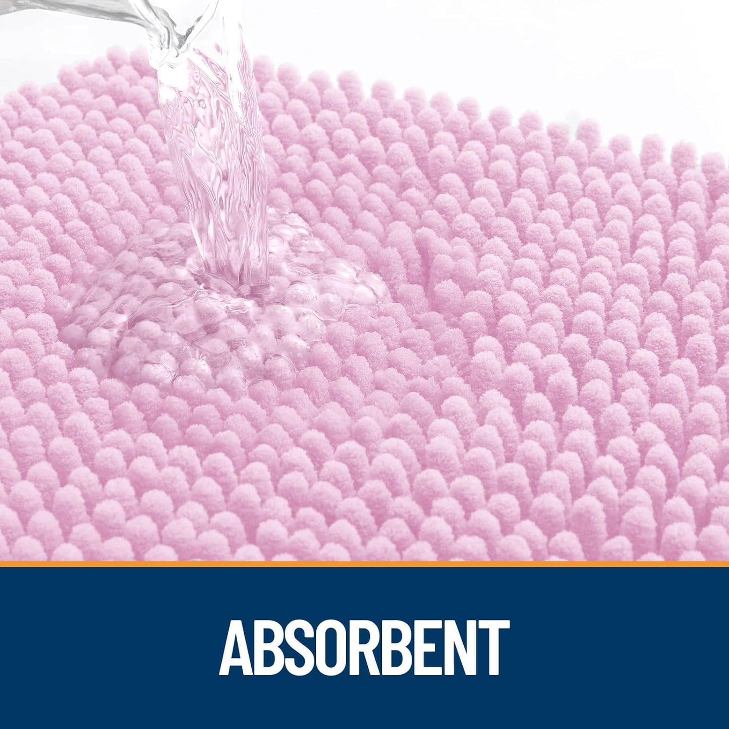 OLANLY Dog Door Mat - Absorbent Non-Slip Mud Mat for Paws | Quick Dry Chenille, 48x30, Pink