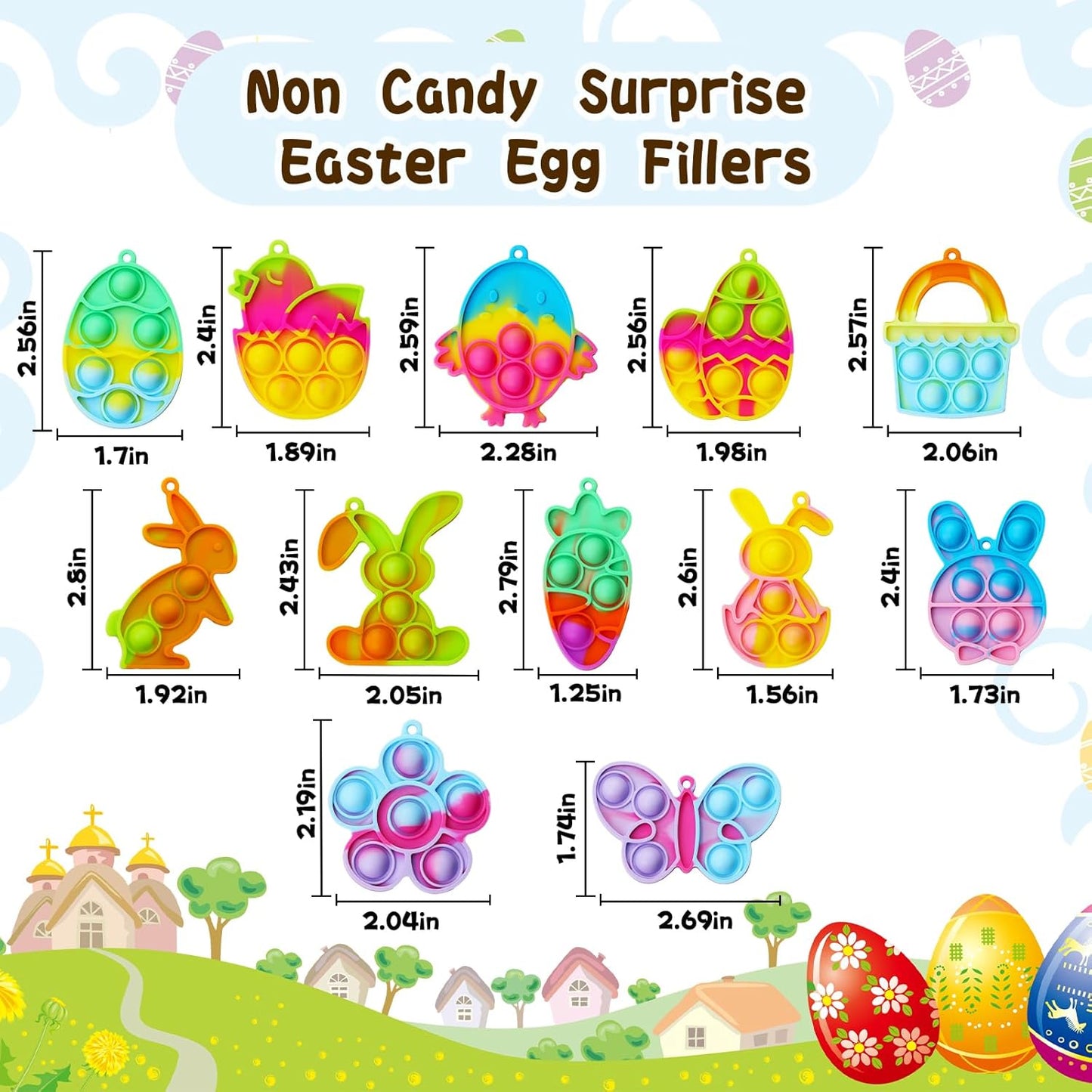 Skiennix 84-Piece Easter Party Favors - Fun Egg Fillers & Fidget Toys for Kids & Adults | Ideal for Goodie Bags