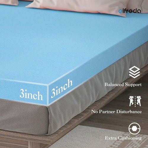 Elfreda Twin Mattress Topper - Pressure-Relieving Bed Pad | 3 Inch Comfort in a Box