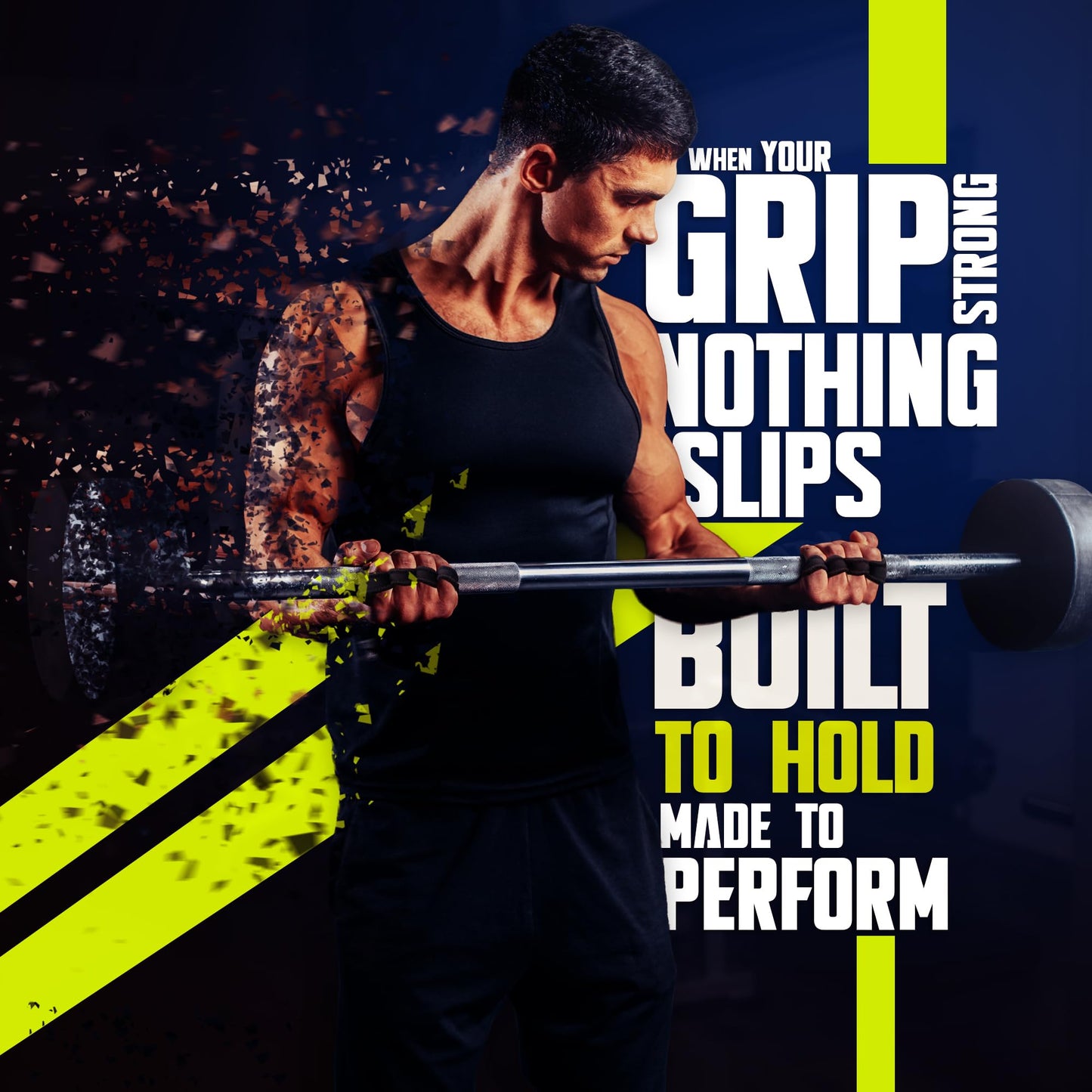 QTF Lifting Grips for Weightlifting Rubber Gloves Gym Palm Protector Grip Pads Replacement of Workout Gloves for Men & Women - Pads for Gym Weightlifting, & Pull Ups (Black/White)