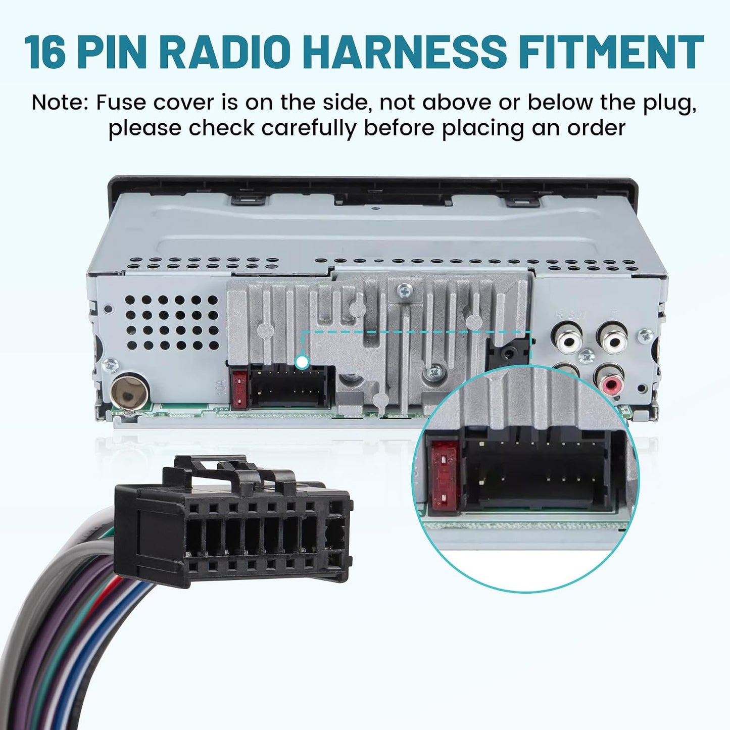 16 AVH4000NEX AVH-4100NEX AVIC-6100NEX NuIth Pin Pioneer Radio Stereo Wiring Harness Power Speaker Plug DVD Power Cord