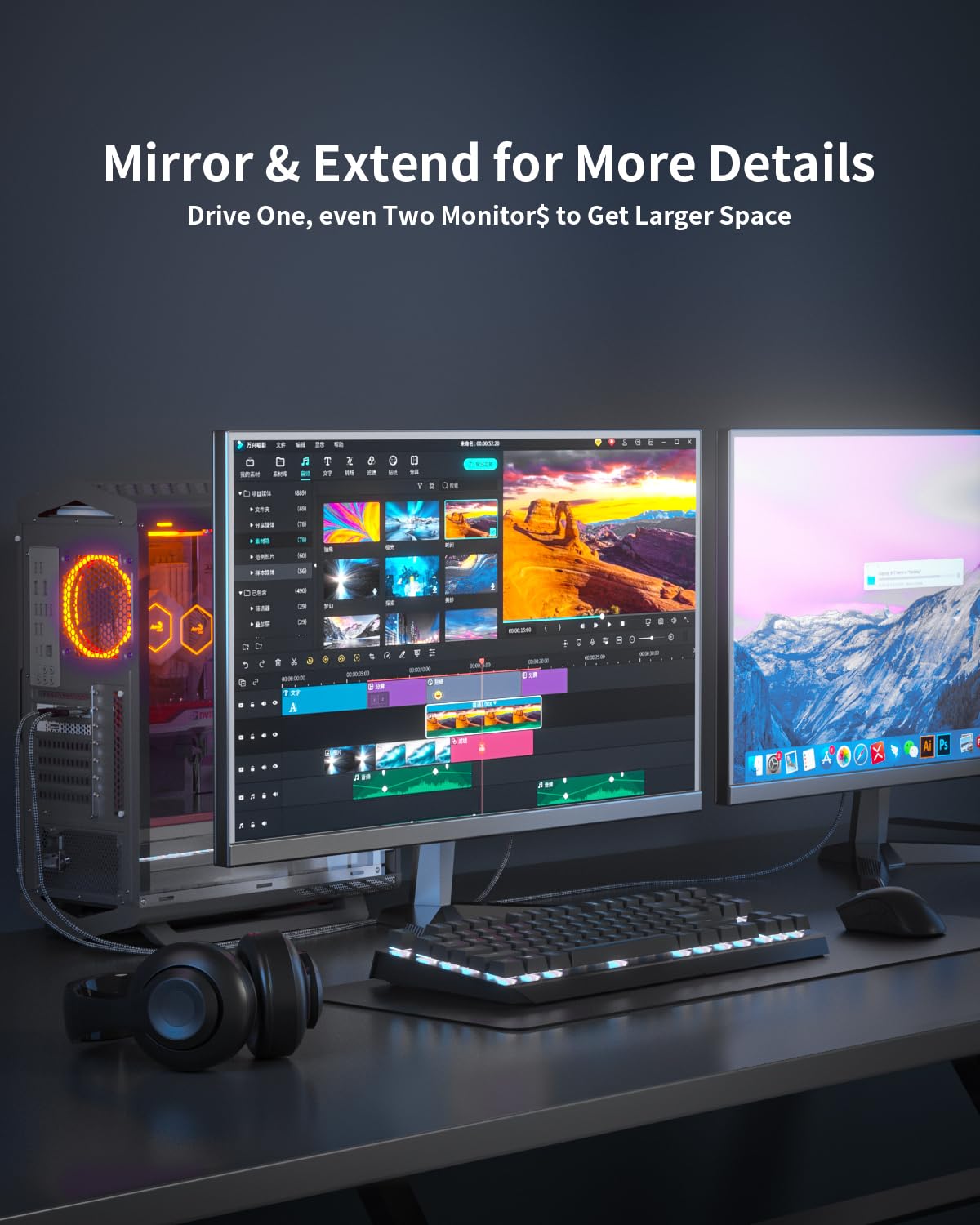 4K 10Feet, 4K@60Hz/2K@120Hz, 1.2 1.4 DisplayPort to HDMI Cable Supports Uni-Direction DP Computer to HDMI Screen Cable