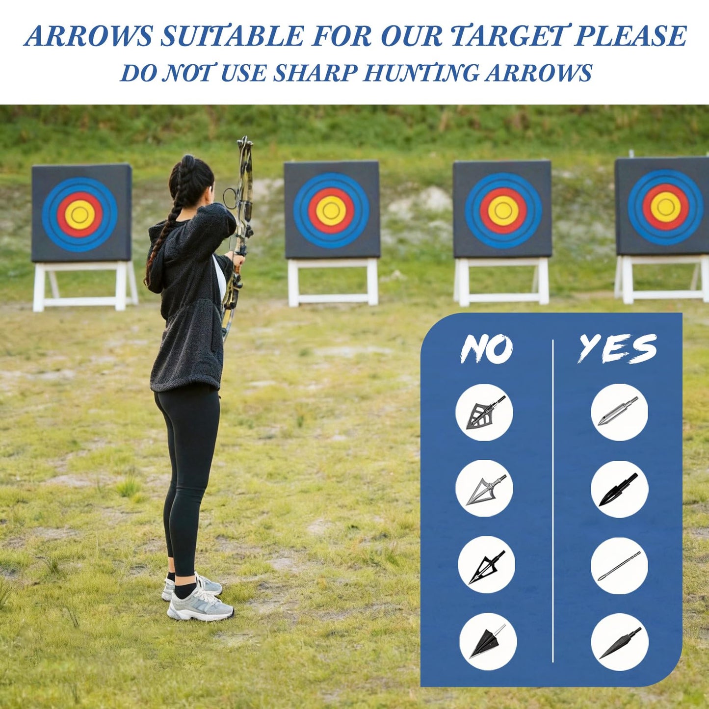 Sumind 2 Pack 20" Foam Archery Target Block High-Density EVA Foam Target for Backyard Archery & Knife Throwing Targets for Backyard Practice, Training, Outdoor Entertainment
