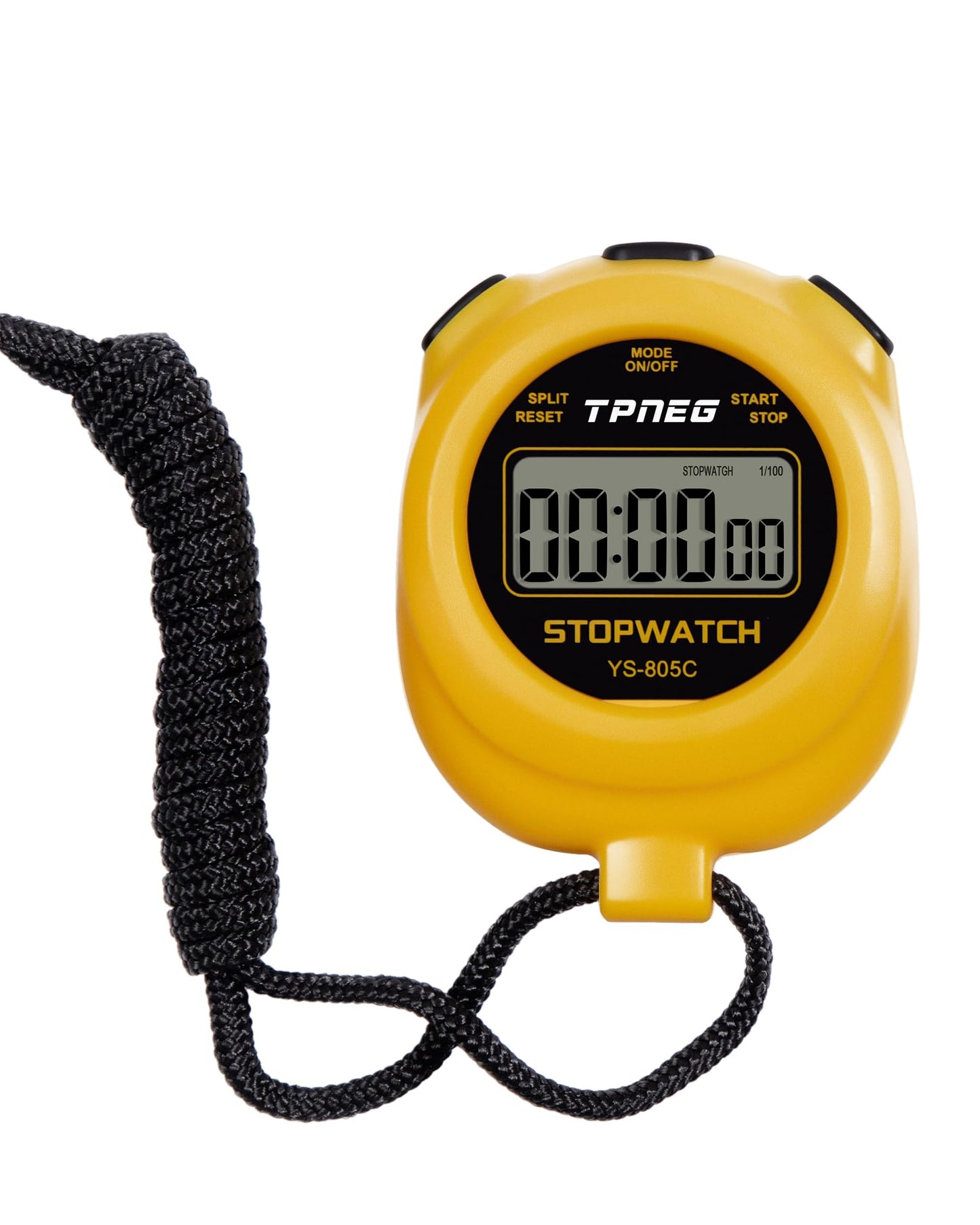 TPNEG Simple Stopwatch Timer - Easy to Use, Set Up, Read, and Carry - Large Display - On/Off, AAA Battery, No Hourly Beep - Ideal for Kids, Track and Field, Sports, Classroom - Stopwatches for Coaches