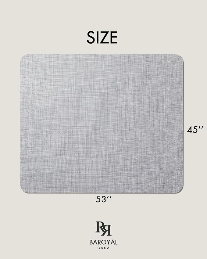 Baroyal Office Chair Mat for Hardwood Floor Under Desk Computer Rolling Chair Mat for Wood/Tile Floor Non-Slip Heavy Duty Desk Rug PVC Plastic Hard Floor Protector 45"x 53" (Mist)