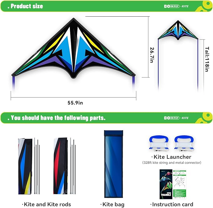 Delta Kites for Kids & Adults, Extremely Easy to Fly, Single Line Beach Kite