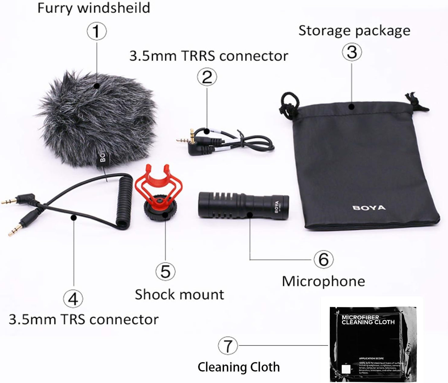 BOYA MM1 Universal Camera Microphone Super-Cardioid Shotgun Microphone with Shock Mount for Camera, Consumer, Camcorder