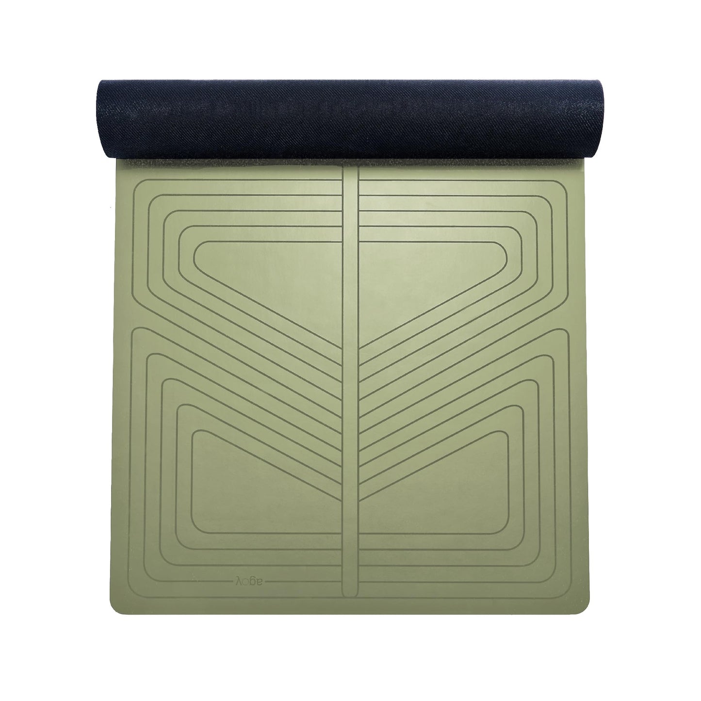 agoy PRO+ WARRIOR - Premium Non-Slip Yoga Mat - Eco-Conscious Design - PU Surface With Wet/Dry Grip+ - Focus Alignment – Natural Tree Rubber Base - Portable Standard Size, Ideal For Any Yoga Practice