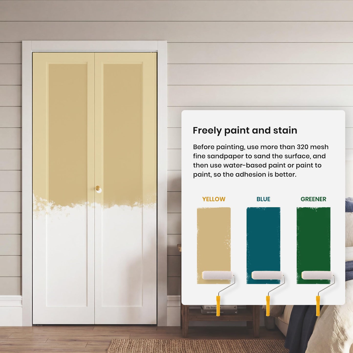 SMARTSTANDARD Bifold Closet Door for 30" x 80" Opening, 1-Panel Pre-Assembled Interior Folding Door with Complete Hardware Kit, Paintable Door for Bedroom Closets, Pantry, Laundry, White Primed
