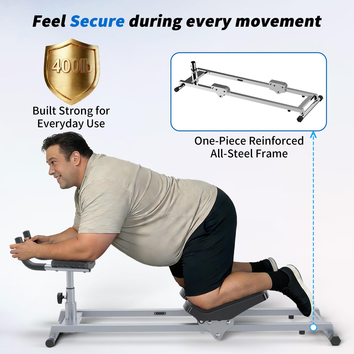 seanleecore Primal Crawl & Spine Twist and Stretch Trainer – Full Body Low-Impact Cardio Machine with Adjustable Hand Grips, Knee Support & Steel Frame | Home Gym Equipment