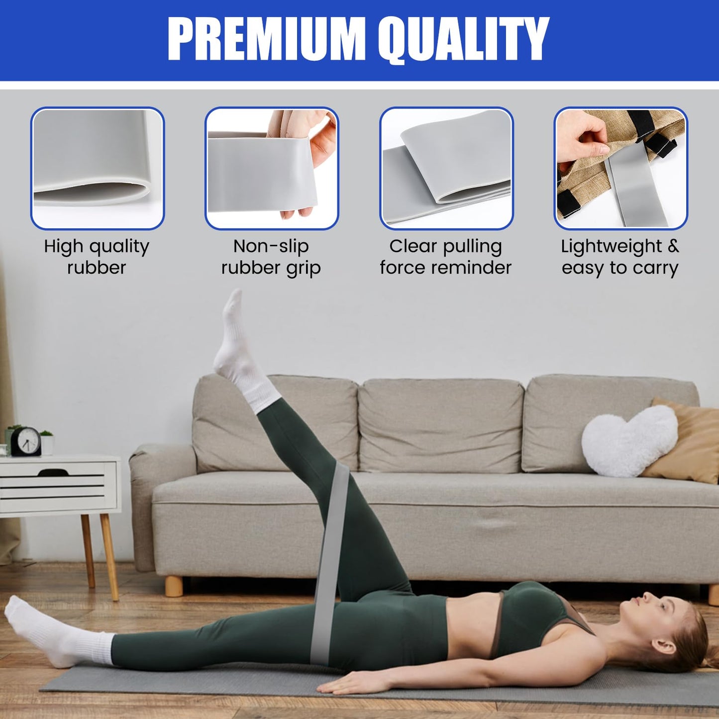 Soulchen 30 Pcs Core Sliders and Resistance Bands Exercise Glider Discs Gifts 40 Lbs Resistance Loop Exercise Bands for Group Training Classes Fitness Slider Workout