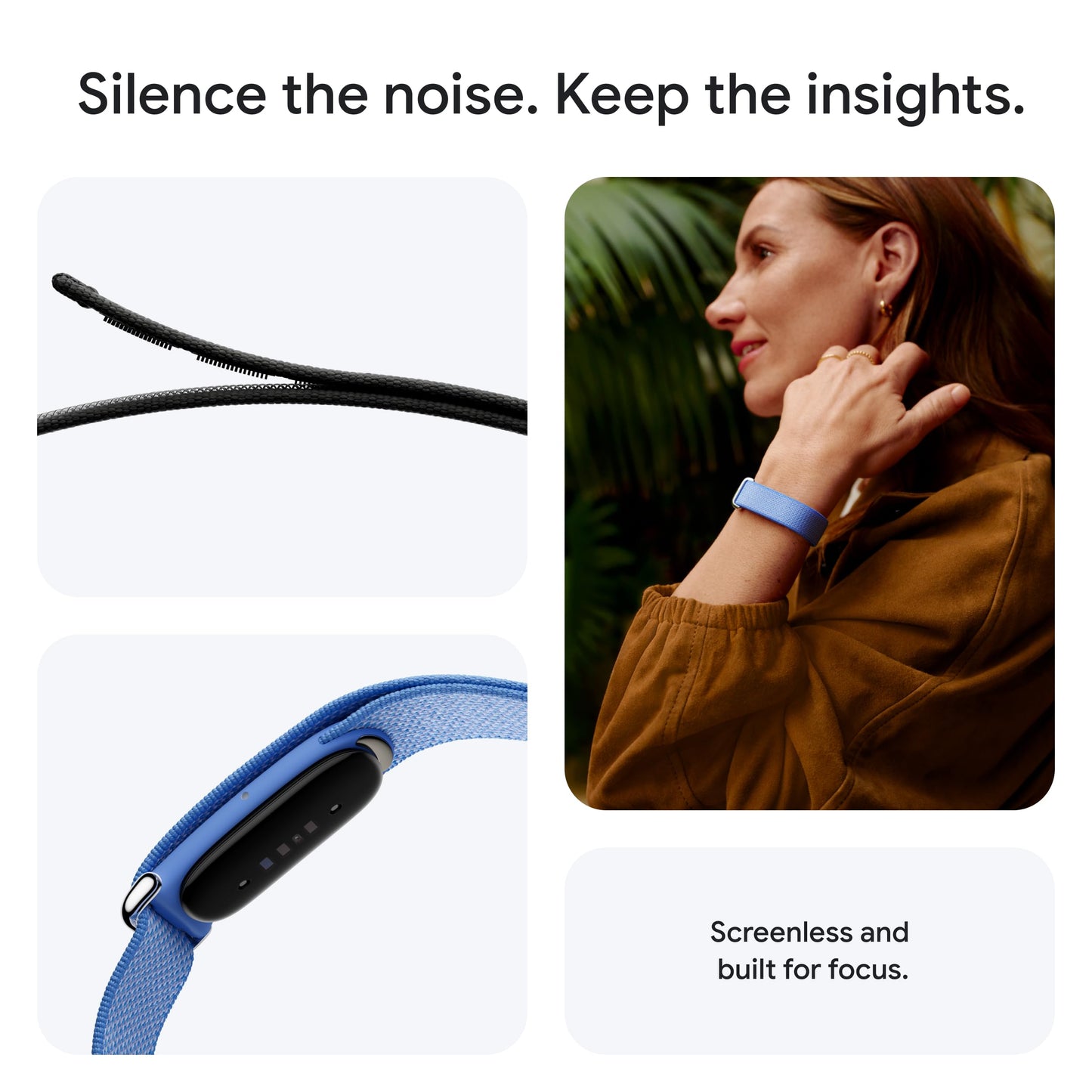 Google Fitbit Air - Screenless Activity Tracker with Fitness, Heart Rate, and Sleep Tracking - Personalized AI-Powered Coaching - Up to 7 Days’ Battery Life - Works with iOS and Android - Berry