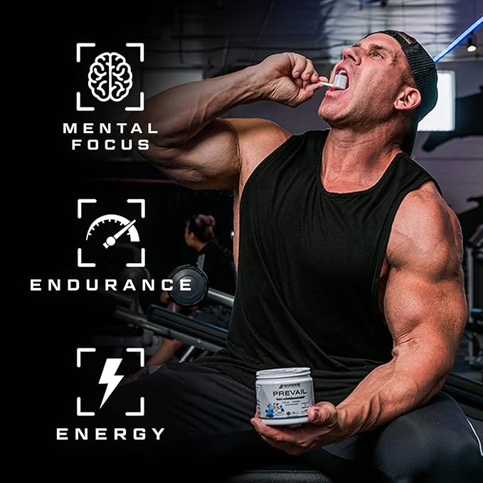 Prevail Pre Workout Powder with Nootropics: Pre Workout for Men and Women, Cutting Edge Energy and Focus Supplement with L Citrulline, Alpha GPC, L Tyrosine, Neurofactor | Peach Mango, 40 Servings