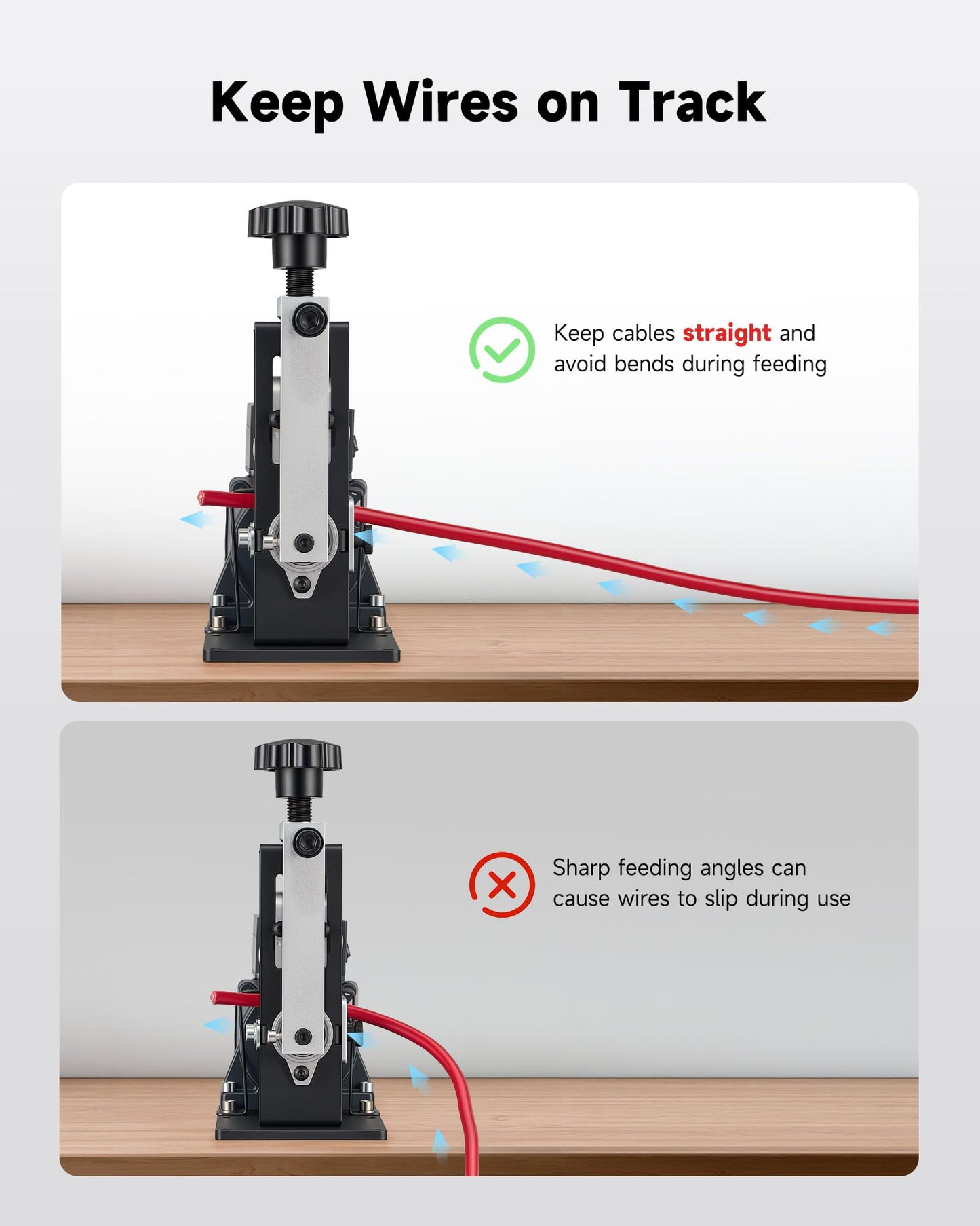 CREWORKS Automatic Wire Stripper Machine, Wire Stripper Electrical for 0.06"-0.9" (1.5-22 mm) Copper Wires with 3 Operation Modes, Wire Stripping Tool with Hand Crank for Scrap Wire Recycling