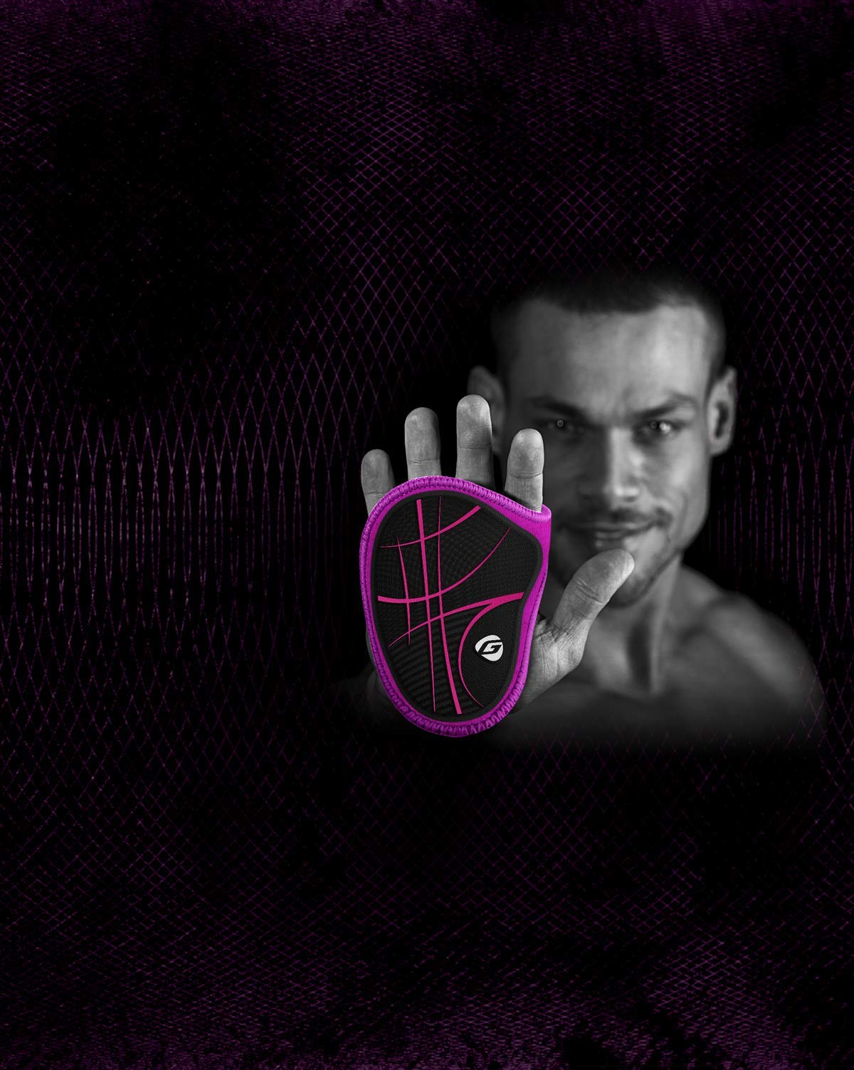Gripad RX Lifting Grips (Black/Pink) | The Most Durable Grip Pads Yet | The Alternative to Weight Lifting Gloves, Gym Workouts, WOD, Weightlifting | Neoprene Padded Grips | Flexible Rubber Palm