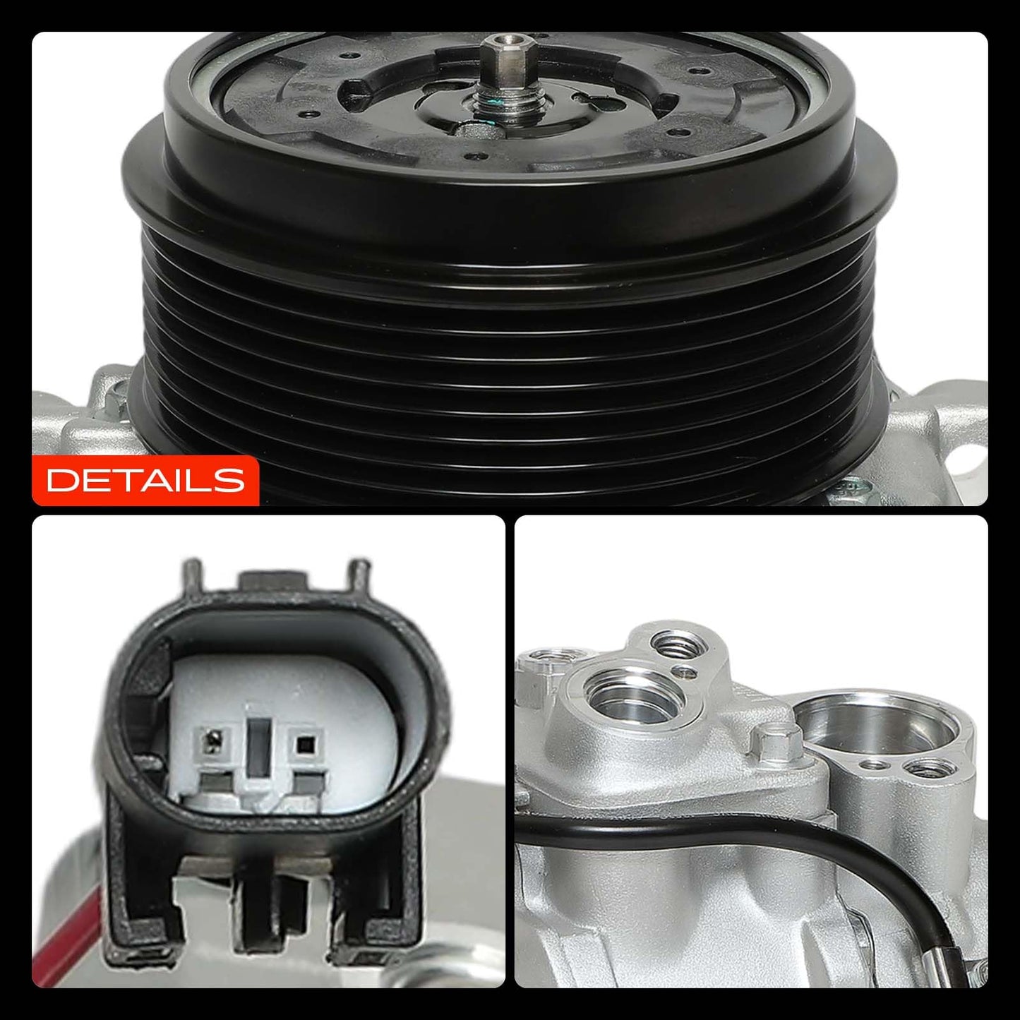 A-Premium Air Conditioner AC Compressor with Clutch Compatible with Mercedes-Benz GL320 2007-2008 3.0L, R320 ML320 2007-2009 3.0L, ML350 2010-2011 3.0L 5.5L