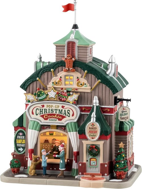 Lemax Lighted Christmas Cookie Shop | Festive Pop-Up Building Décor - #45248