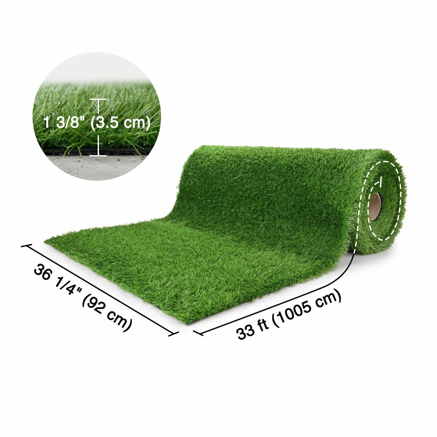Yescom Sports Sled Strips Turf Gym Turf Flooring for Weight Sled Push Gym Equipment Outdoor Indoor Use 33'x3'(100 Sq.Ft) 1.38" H