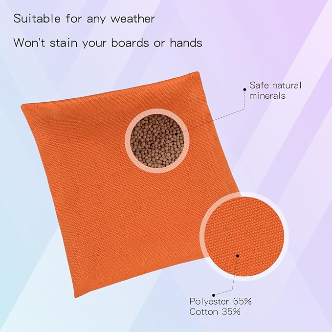 Set of 8 Regulation Cornhole Bags Double Sided, Weather Resistant Bean Bags for Cornhole Toss Game, Corn Hole Beans Bags with Tote Bag
