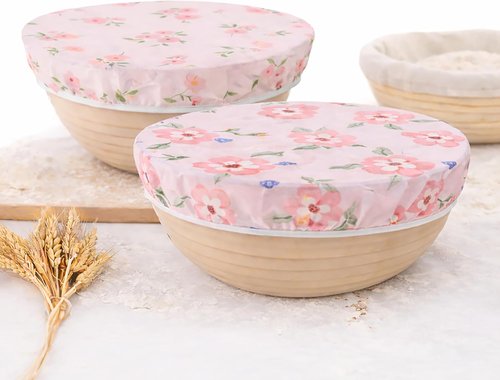 Beeswax Bowl Covers - Reusable 12 Inch Sourdough Bowl Covers for Bread Proofing | 2 Pack