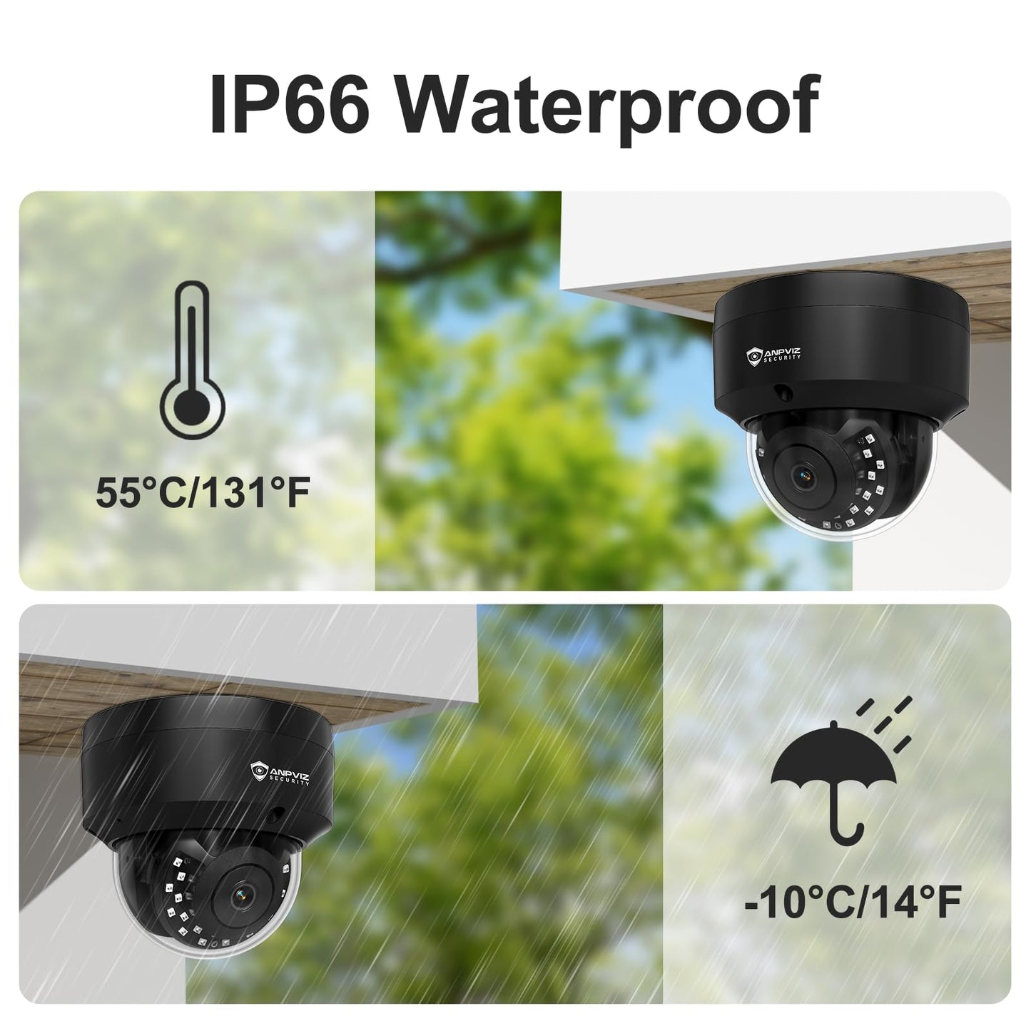 Anpviz 4K Black Dome PoE Security Camera System for Commercial Home Store Office, 12x 8MP Wired Dome IP Cameras, 12MP 4K PoE NVR with 4TB HDD, AI Human & Vehicle Detection, IR Night Vision (U Series)