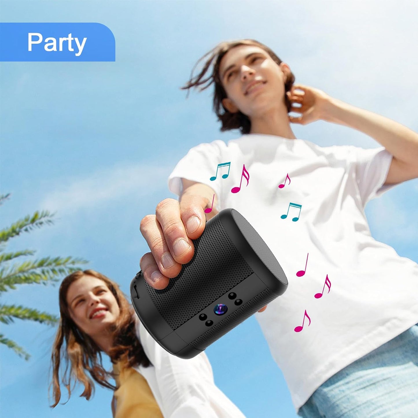TnoxHD 24/7 Indoor Camera Bluetooth Speaker, HD Wireless Home Security Camera with Night Vision, Motion Detection