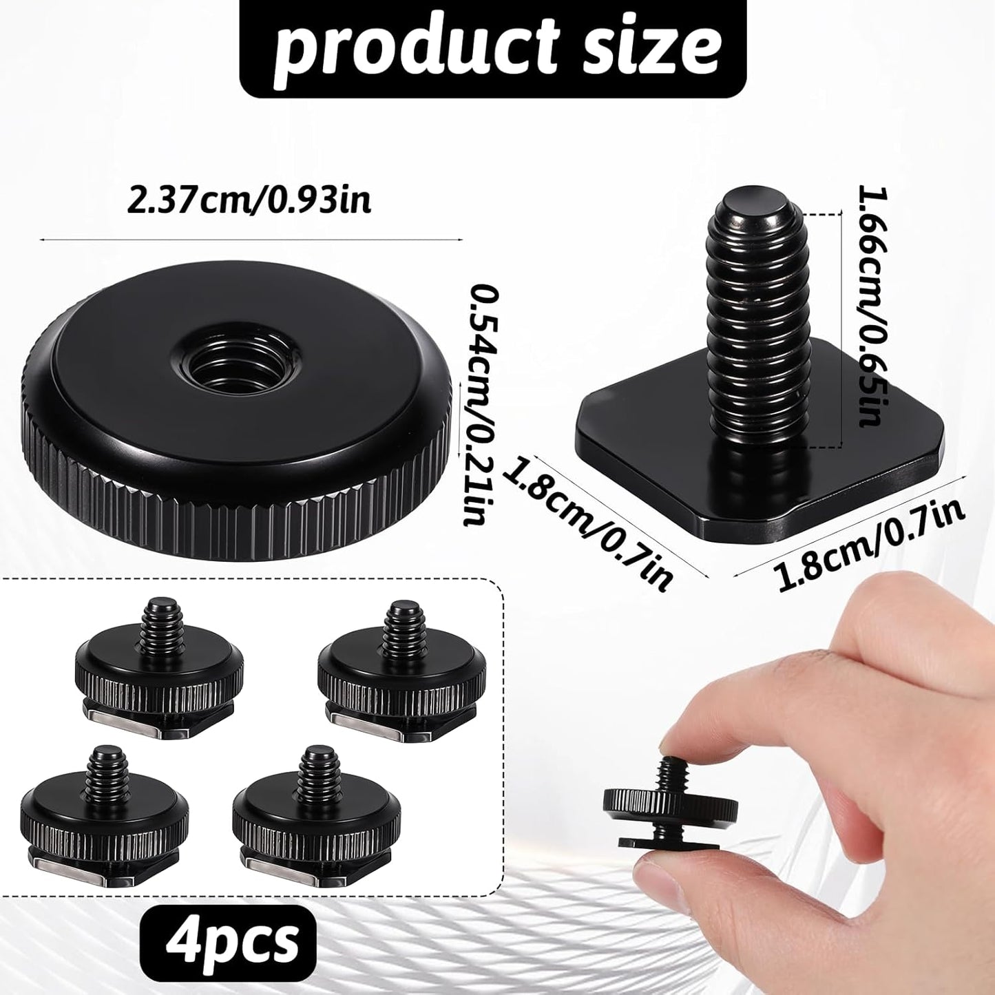 FdcLixuvol 4 1/4 Inch Pcs Camera Adapter Screws, Compatible with Versatile Flash Hot Shoe Mounts for DSLR Camera Rigs