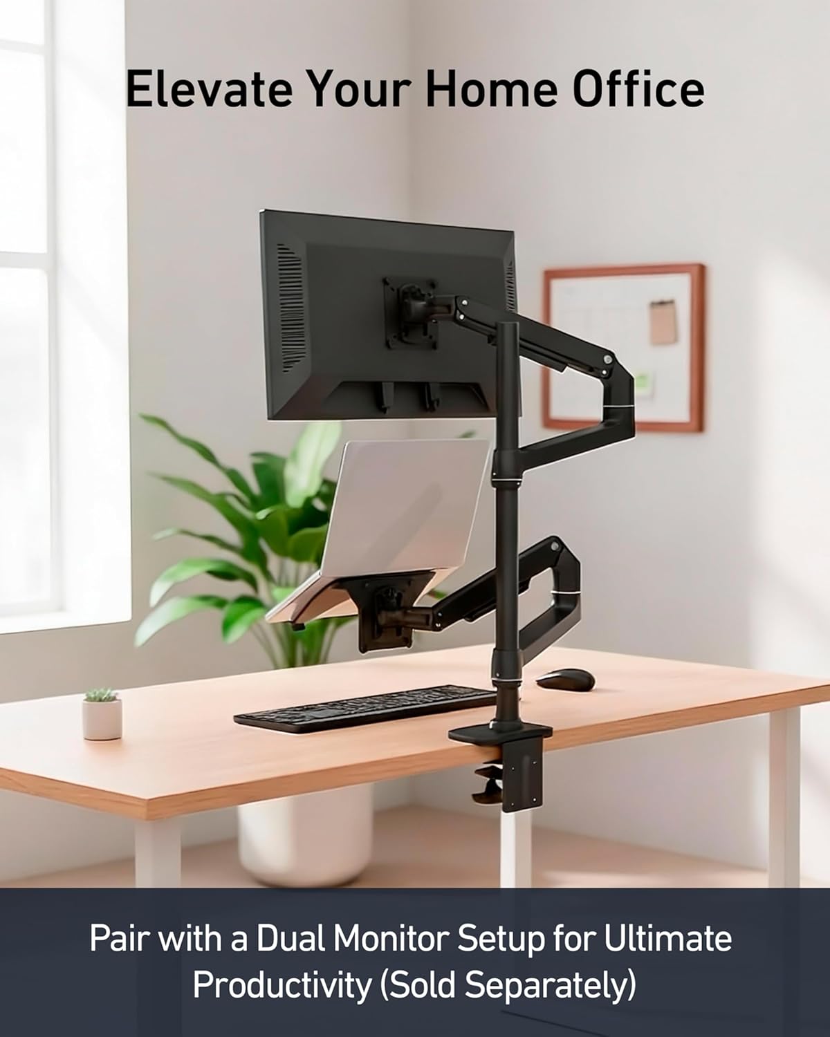 ergounion 100x100mm, 17.3in 28.6lbs Laptop Tray for Monitor Arm - VESA Mount Laptops up to & - Notebook Tray Office
