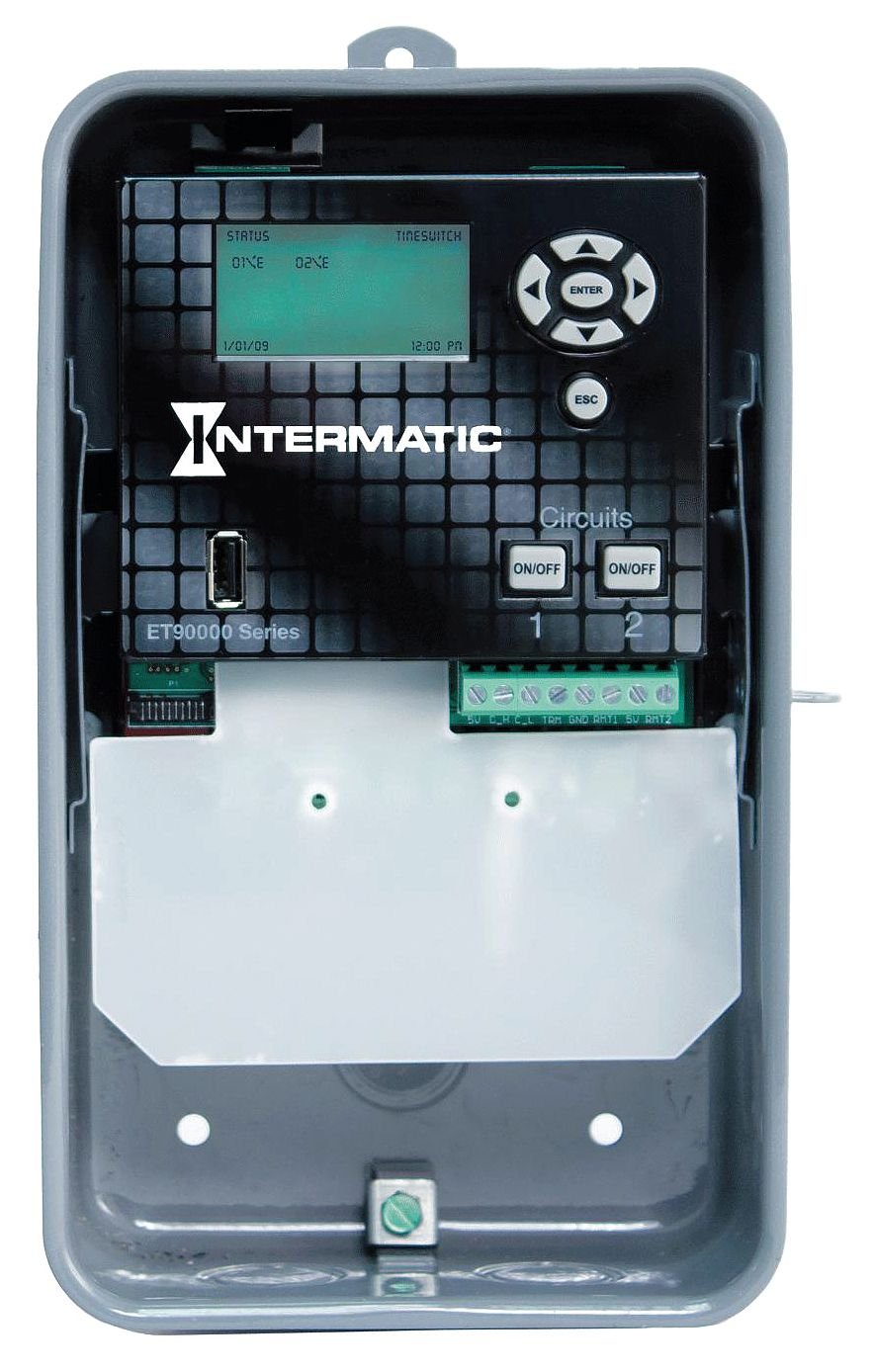 Intermatic ET90215CR - Electronic Astronomic Time Switch - 365-Day Precision Control - NEMA 3R Indoor Steel Case