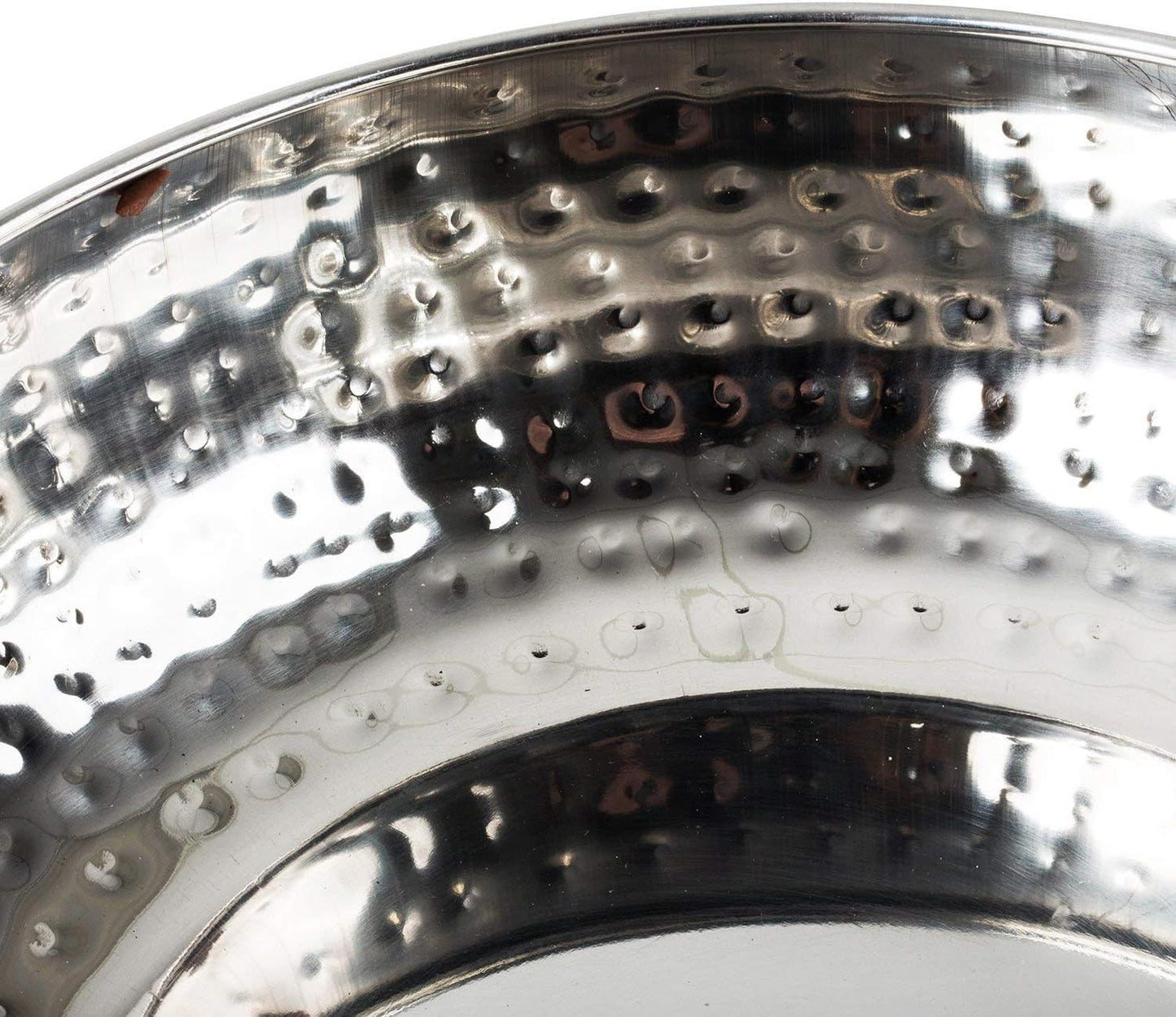 Bonito Home Salad Bowl and Serving Utensils - Hammered Detailing - Stainless Steel Mixing Bowls with Lids- Luxurious Serving Bowls (12" Silver Hammered Salad Bowl)