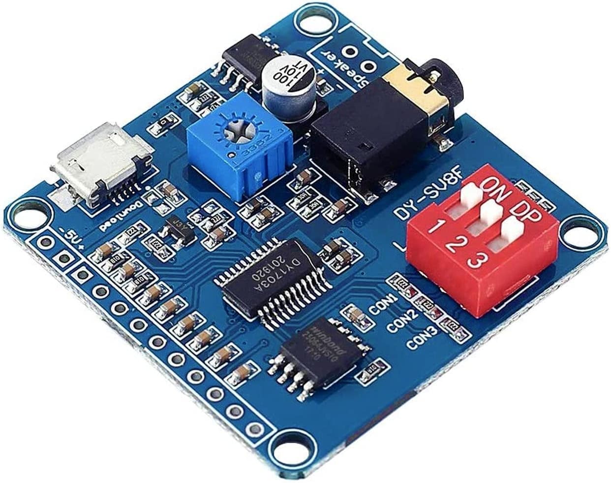 DEVMO MP3 5W 64MBit Voice Playback Module Music Player Voice prompts Voice Broadcast Device Trigger Amplifier Class D