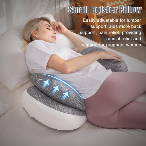 Chilling Home Pregnancy Pillow - Maternity Support for Back, Belly & Waist | Portable Grey Design