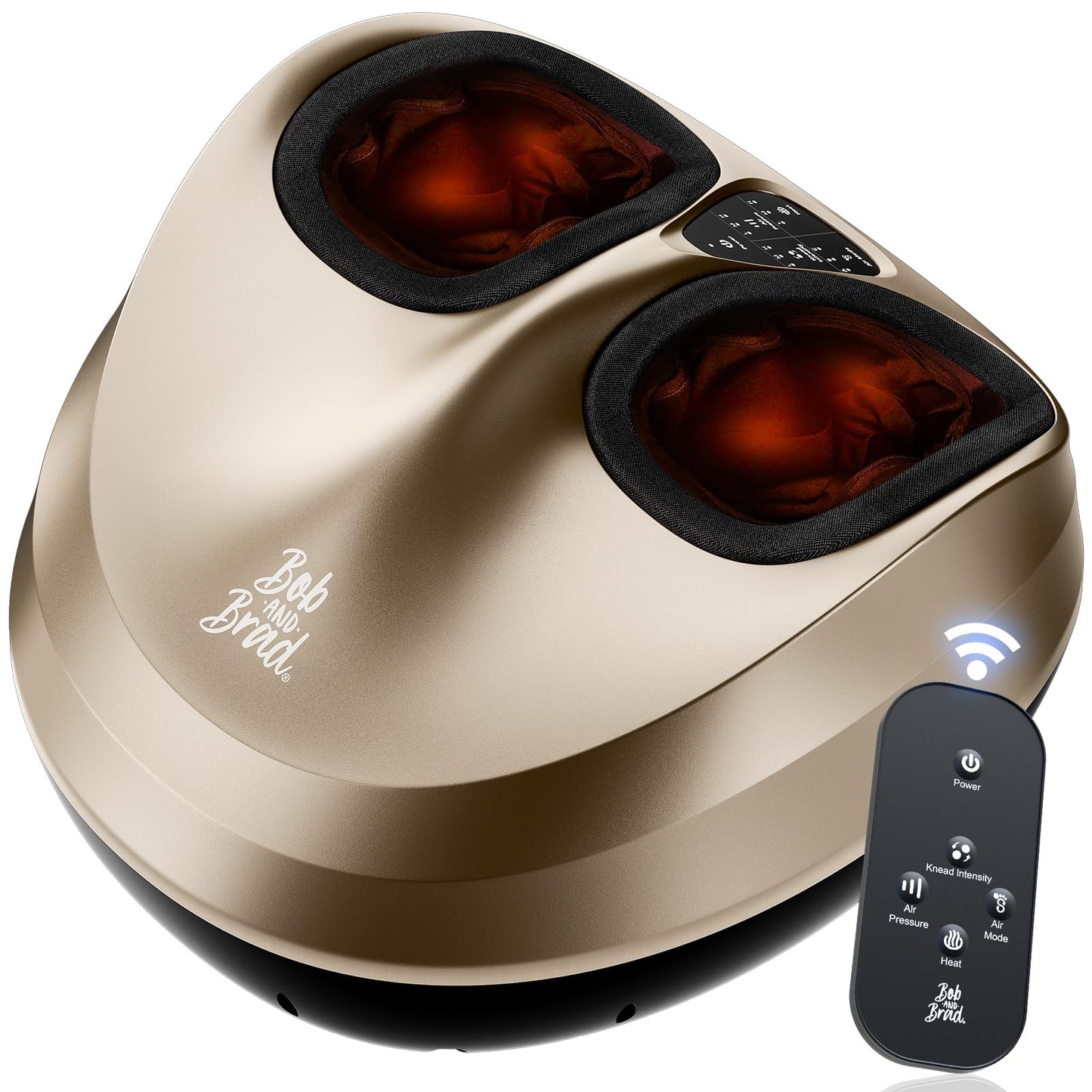 BOB AND BRAD Foot Massager Machine with Heat and Remote, Fathers Day Dad Gifts for Men Husband, Fits up to Size 14, Shiatsu Deep Kneading Feet Massager with 3 Adjustable Modes for Standing Worker