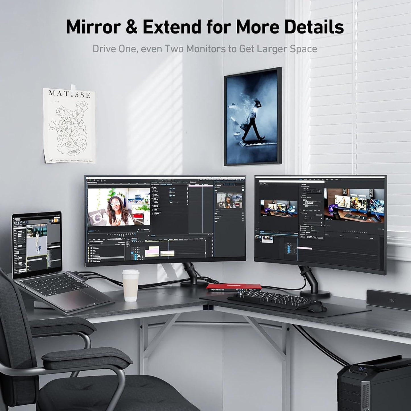 4K 3 1.2 1.4 BENFEI DisplayPort to HDMI Feet Cable[Aluminum Shell, Nylon Braided], Uni-Directional DP Computer to HDMI