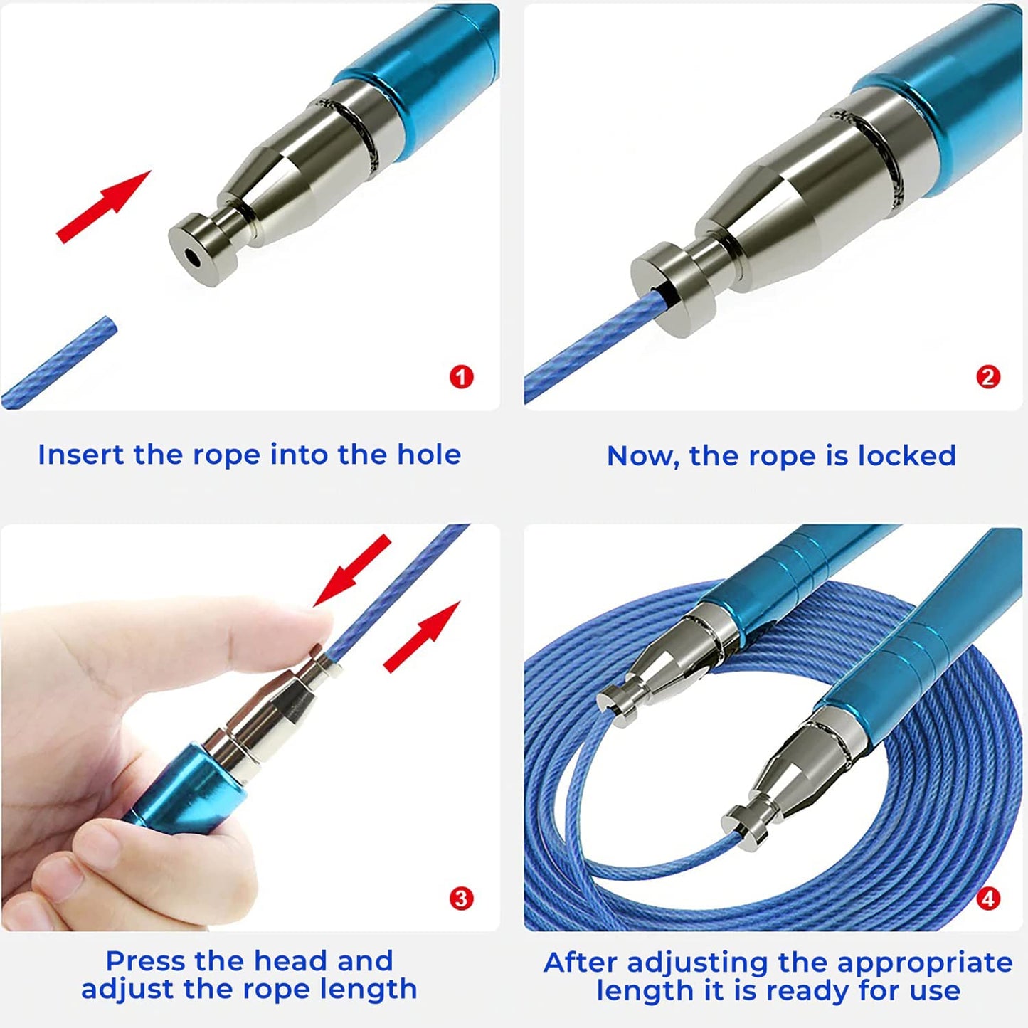 PrimaFIT Jump Rope Pro Speed Skipping Rope Adjustable Adult Jumping Rope Weighted Aluminium Handles for Double Dutch Boxing Workout Crossfit Exercise Fitness Spare Cable Weights Protectors Carry Bag