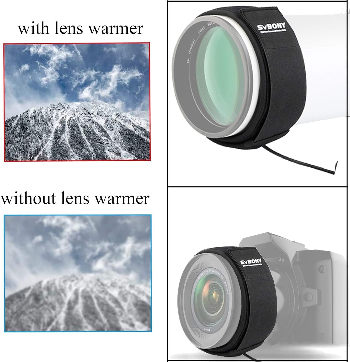 SV192 560 mm 178mm SVBONY Dew Heater Strip Lens Heater Warmer for Telescope DSLR Camera Lens Outer Diameter Below