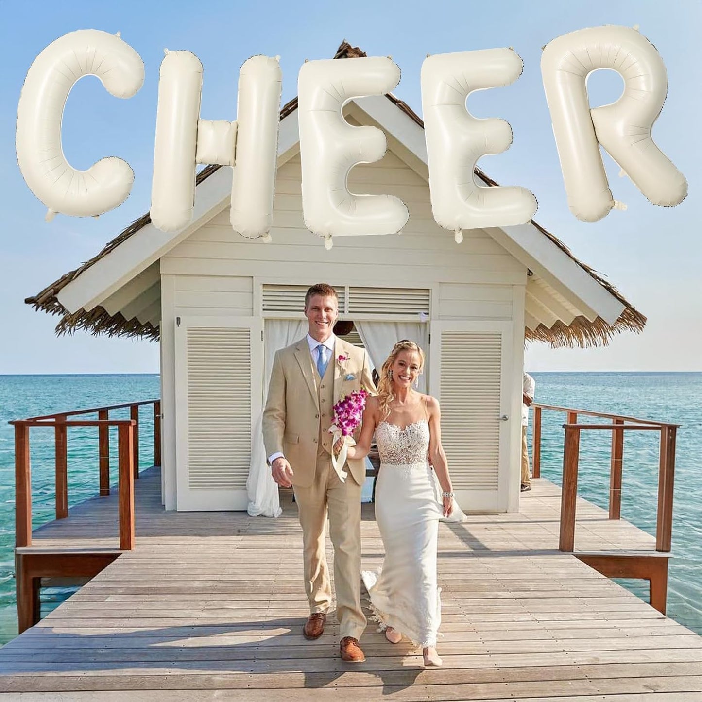 Skiennix 40-Inch Custom Letter Balloon - Giant Cream White Alphabet G Foil for Birthday Parties