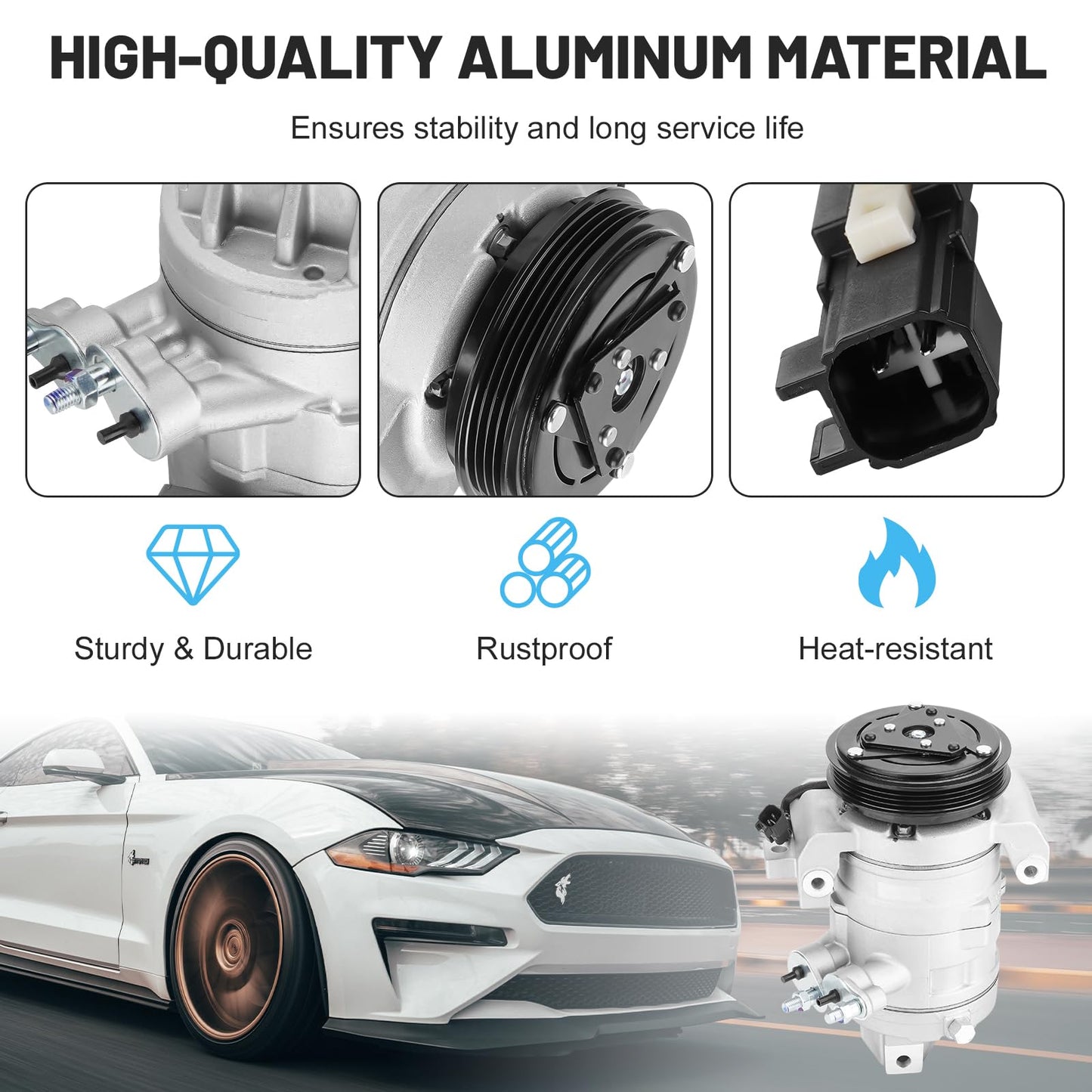 New AC Air Condition Compressor with Clutch for Ford F-150 3.5L 3.7L 2011-2014, for Ford Expedition 2015-2017,for Lincoln Navigator 2015-2017