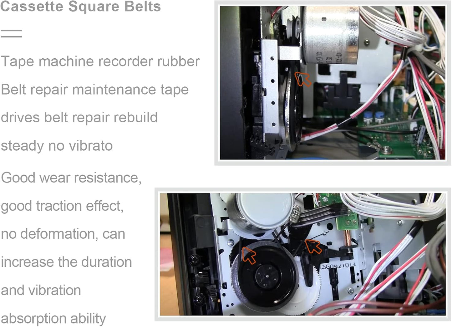 40-135mm Cassette 4mm 100 Recorder Rubber Belts Mix Flat Belt for Repair Maintenance Tape Machine DVD CD LD VCR