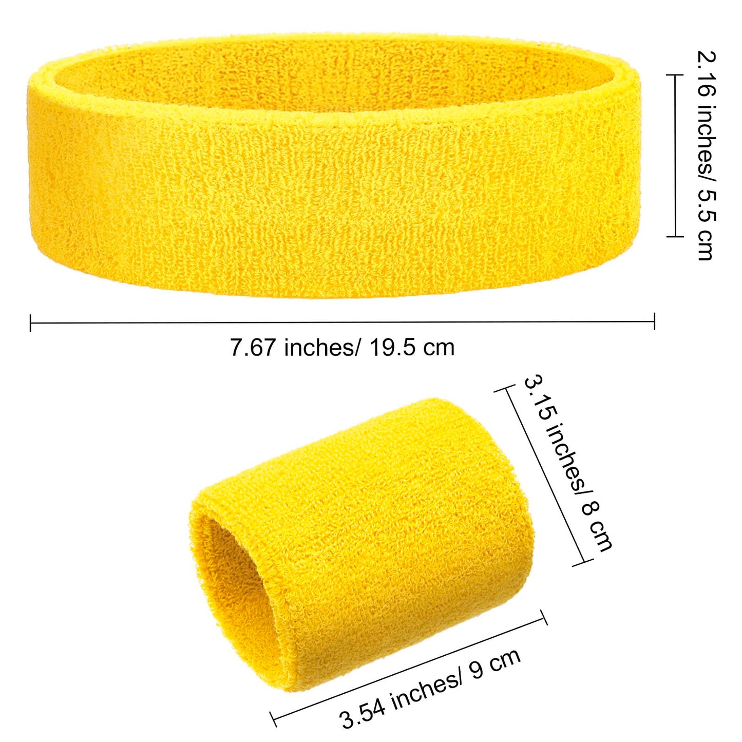 Skylety 18 Pcs 80s Neon Sweatband Set,12 Colorful Wristband Elastic Athletic Sweatband 6 Headband Sweat Wicking Tennis Basketball Sport Competition Supplies for Men Women Gym Running(Fresh Colors)