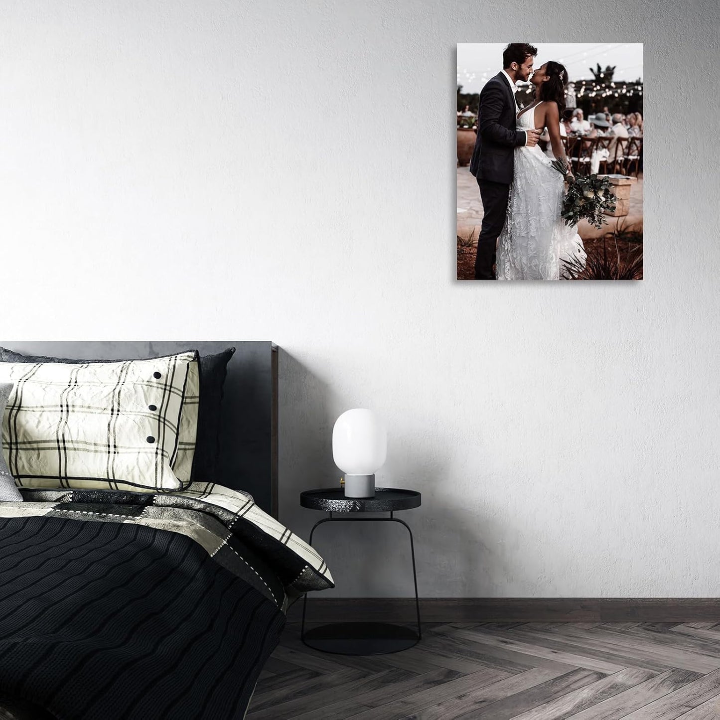 ZhongxingWL Personalized Canvas Print - Custom Framed Photo for Bedroom, Living Room, or Wedding | 11" L x 14" W