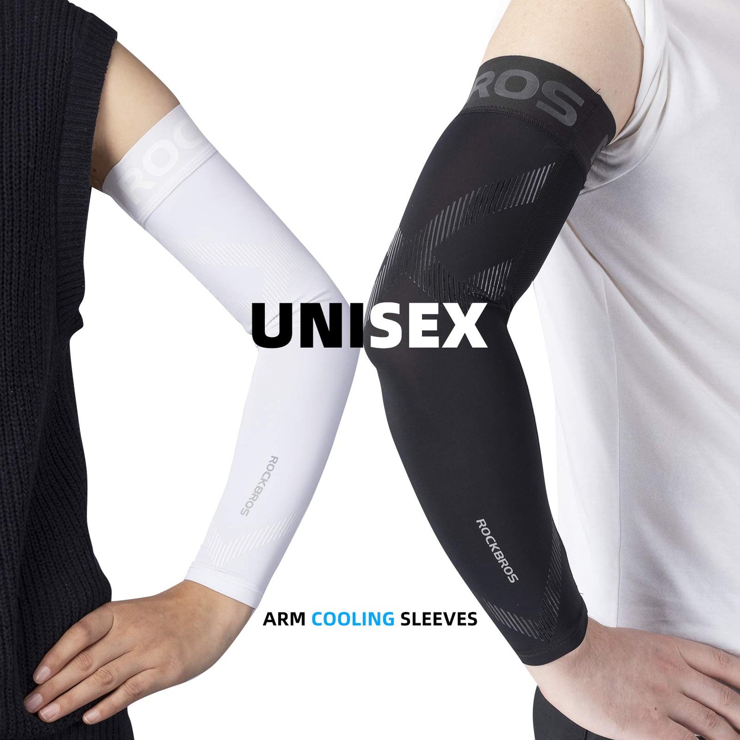 ROCKBROS Arm Sleeves for Men Women UV Protection UPF 50 Cooling Sun Sleeves Tattoo Cover
